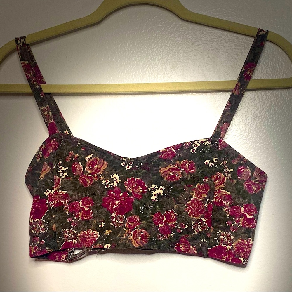 Brandy Melville Floral Chiyo Cage Bralette RARE